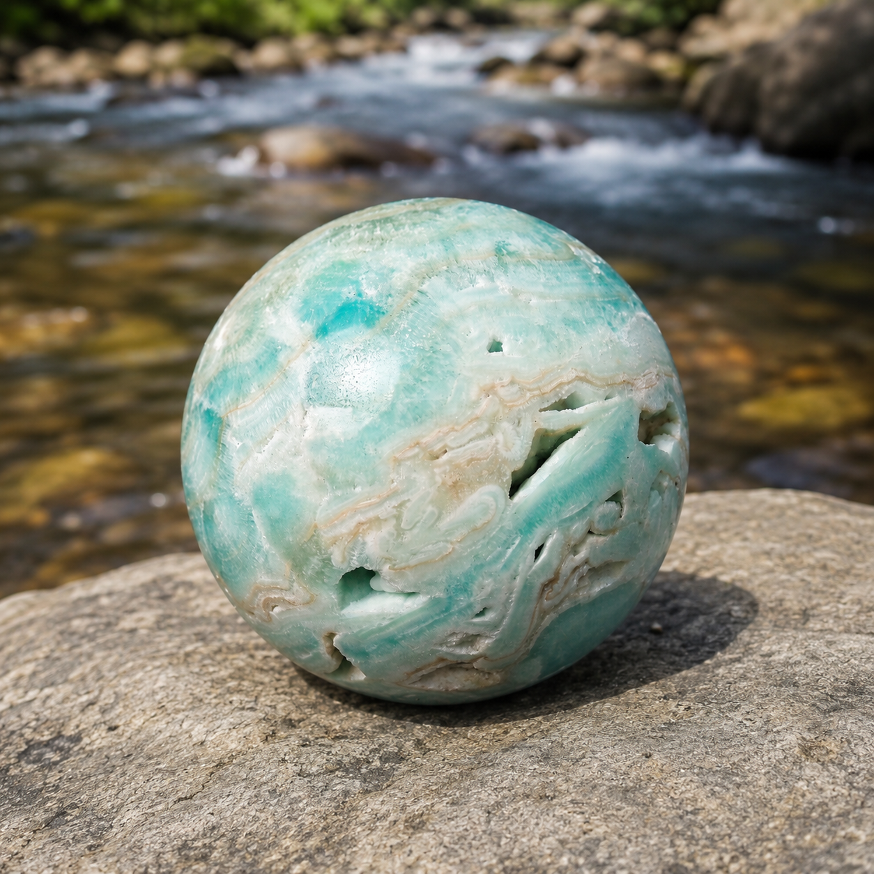 Hemimorphite Sphere