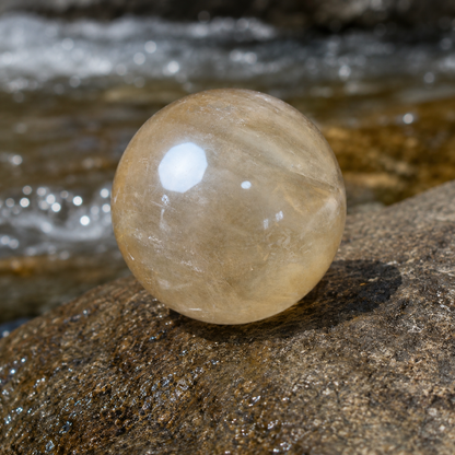 Yellow Iceland Spar Sphere