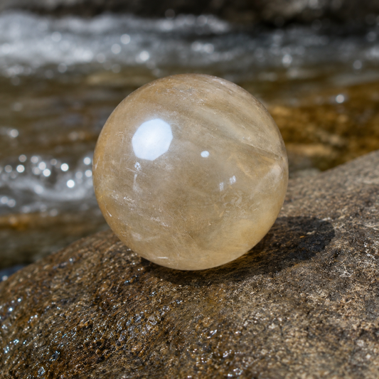 Yellow Iceland Spar Sphere