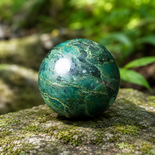 Emerald Green Gemstone Sphere