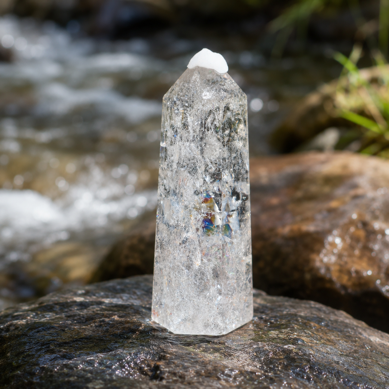 Crackle Quartz Tower