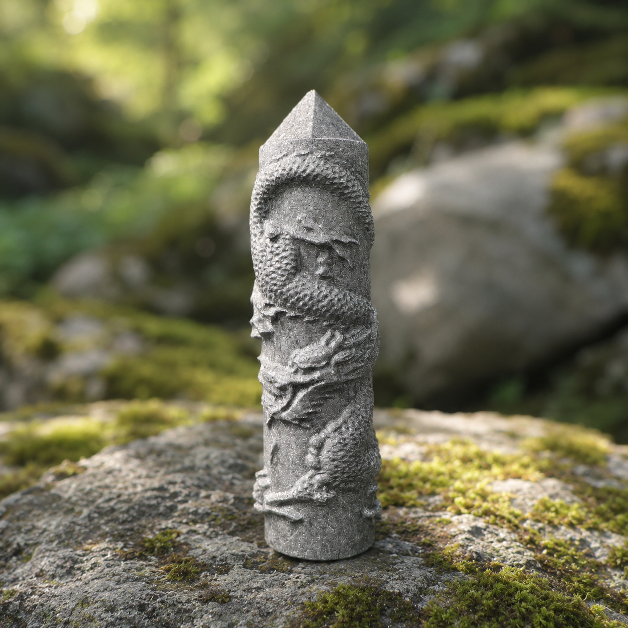 Shungite Dragon Carved Tower