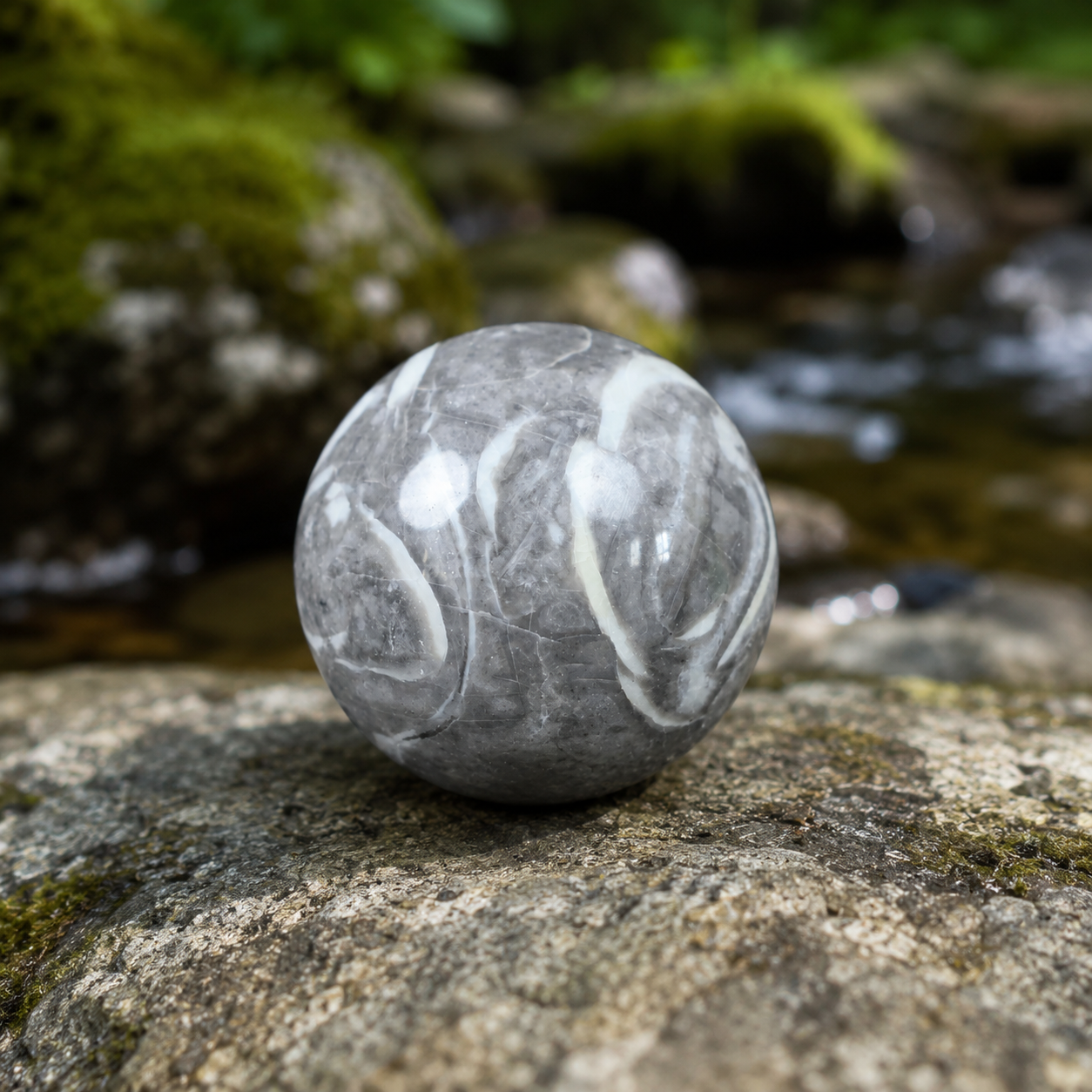 Shell Jasper Sphere