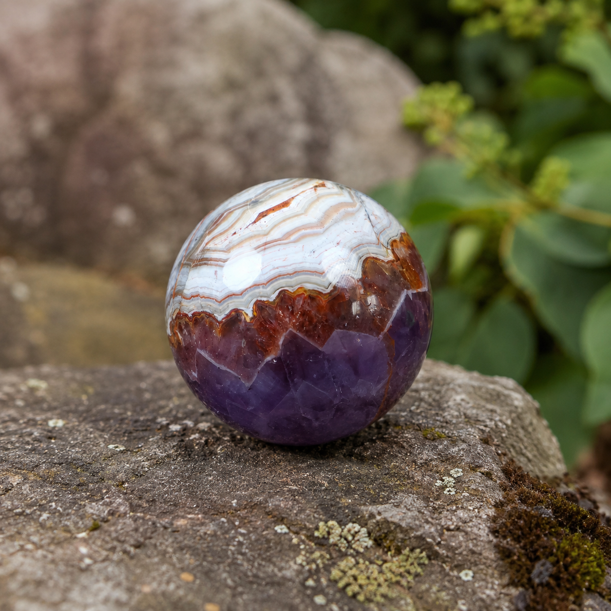 Amethyst Agate Sphere