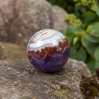 Amethyst Agate Sphere
