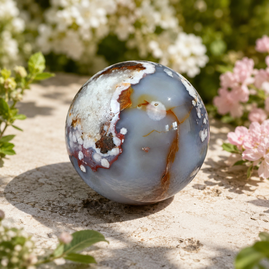 Flower Agate Sphere
