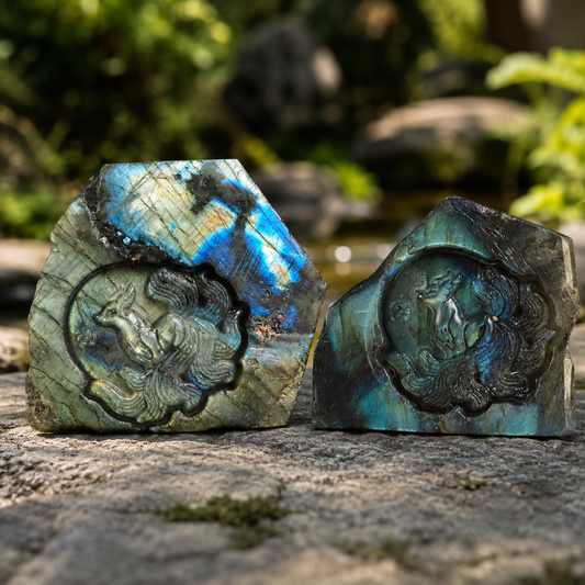 Labradorite Fox Carving
