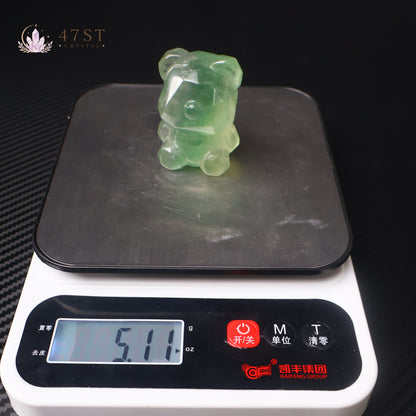 Fluorite Bear Carving