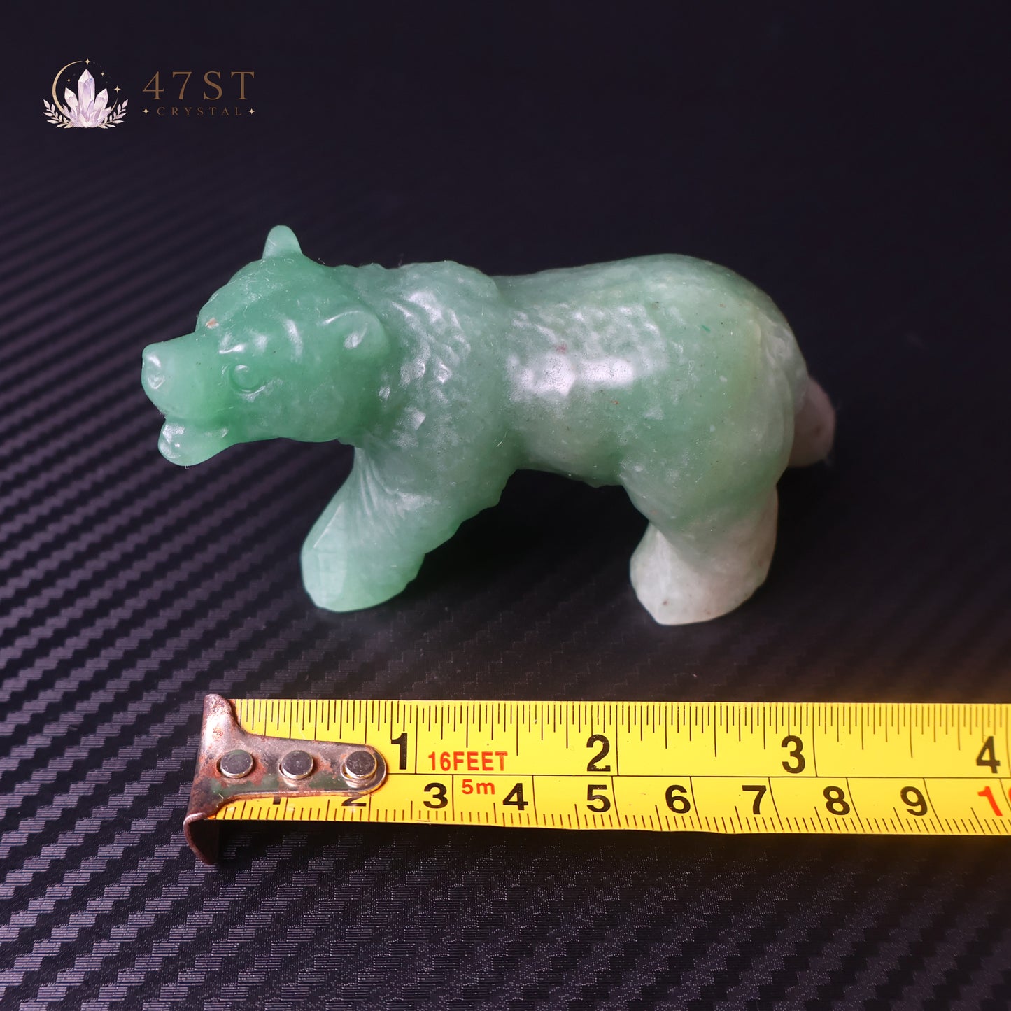 Green Aventurine Bear Carving