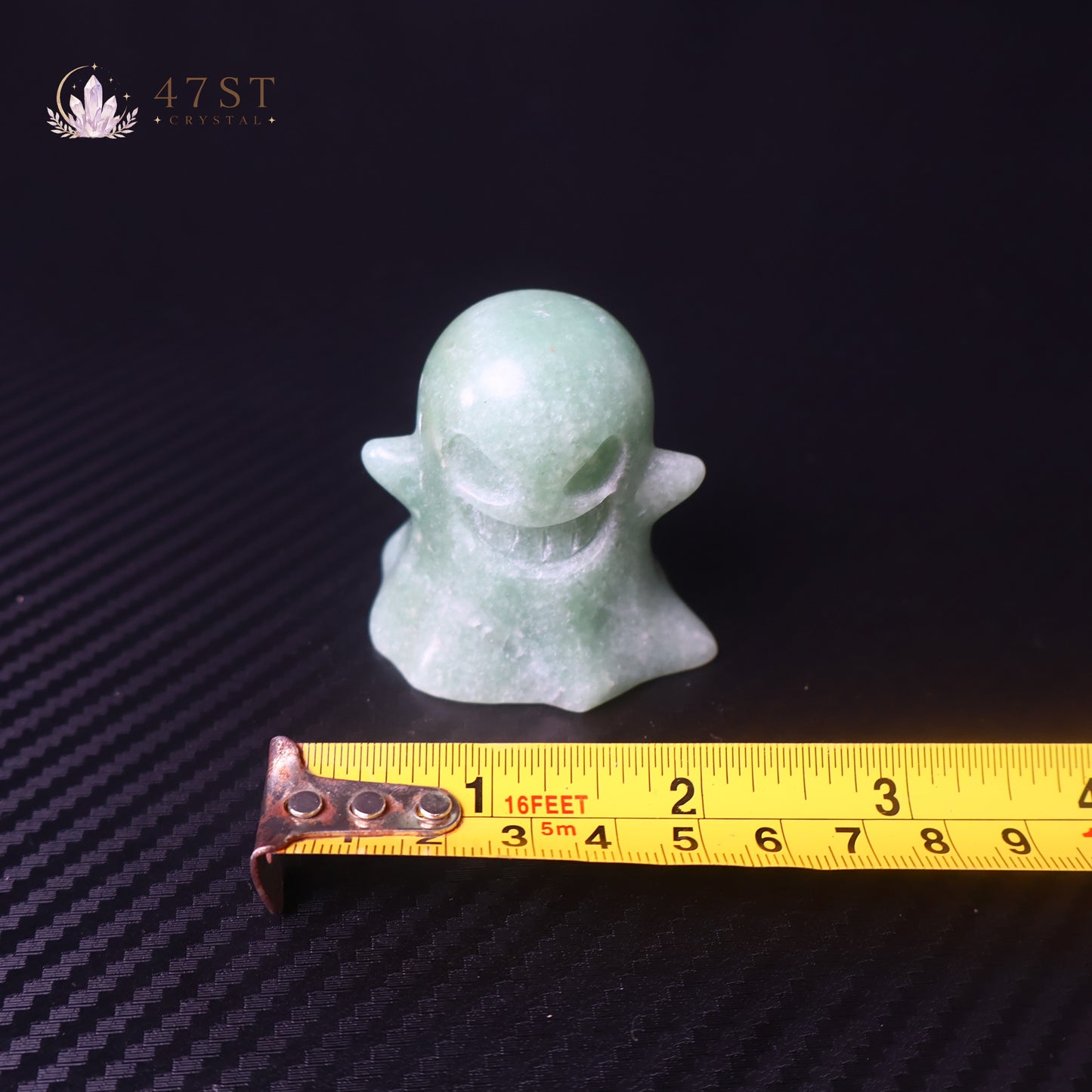 Green Aventurine Ghost Carving