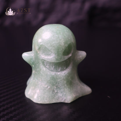 Green Aventurine Ghost Carving