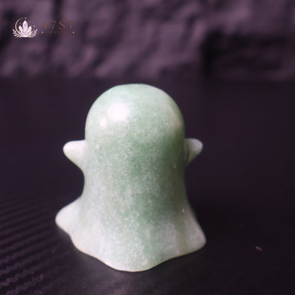 Green Aventurine Ghost Carving