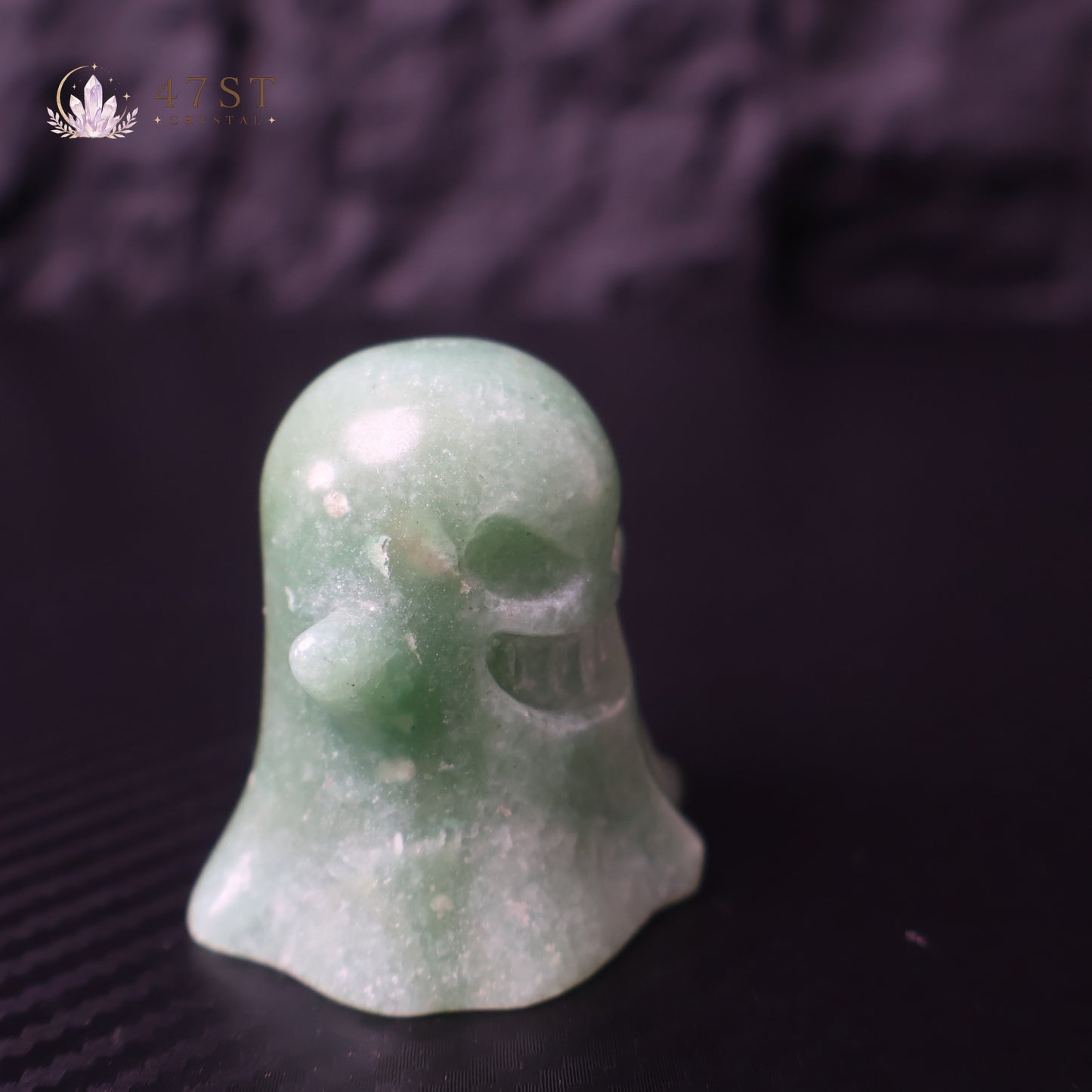 Green Aventurine Ghost Carving