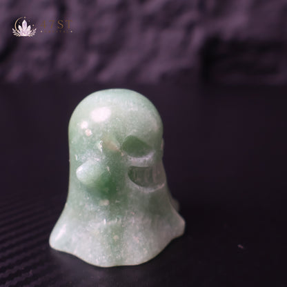 Green Aventurine Ghost Carving