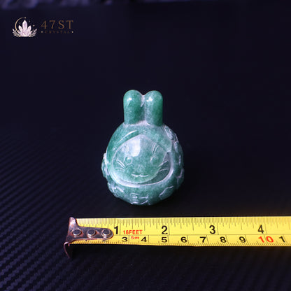 Green Aventurine Rabbit Carving