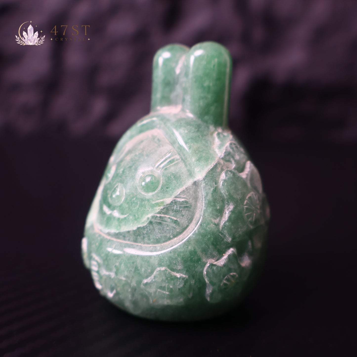 Green Aventurine Rabbit Carving