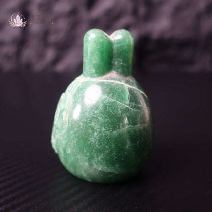 Green Aventurine Rabbit Carving