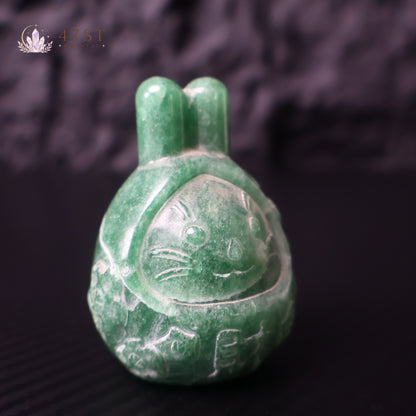 Green Aventurine Rabbit Carving