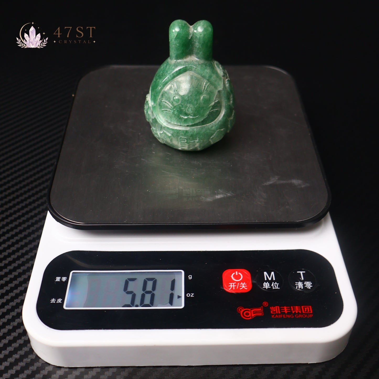 Green Aventurine Rabbit Carving