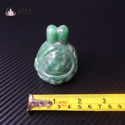 Green Aventurine Rabbit Carving