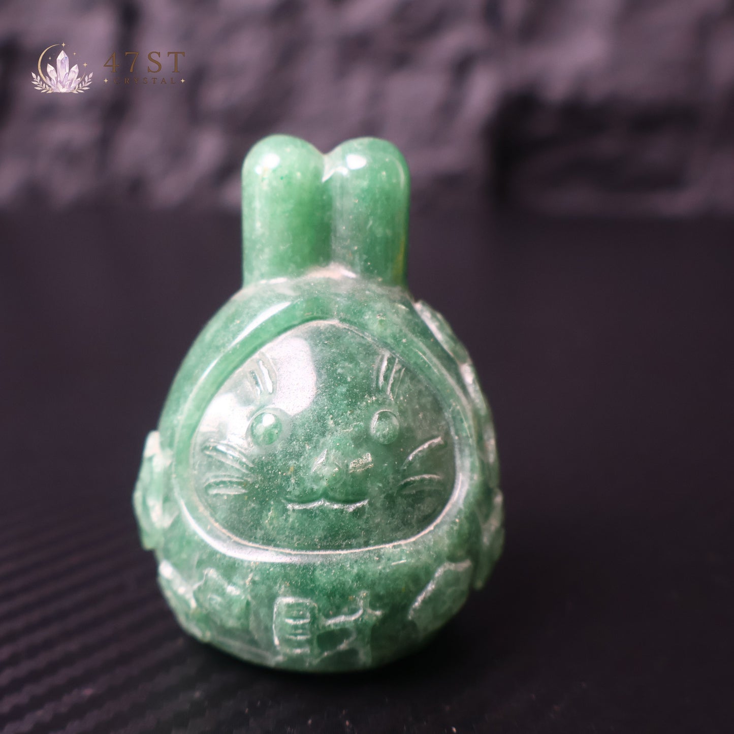 Green Aventurine Rabbit Carving