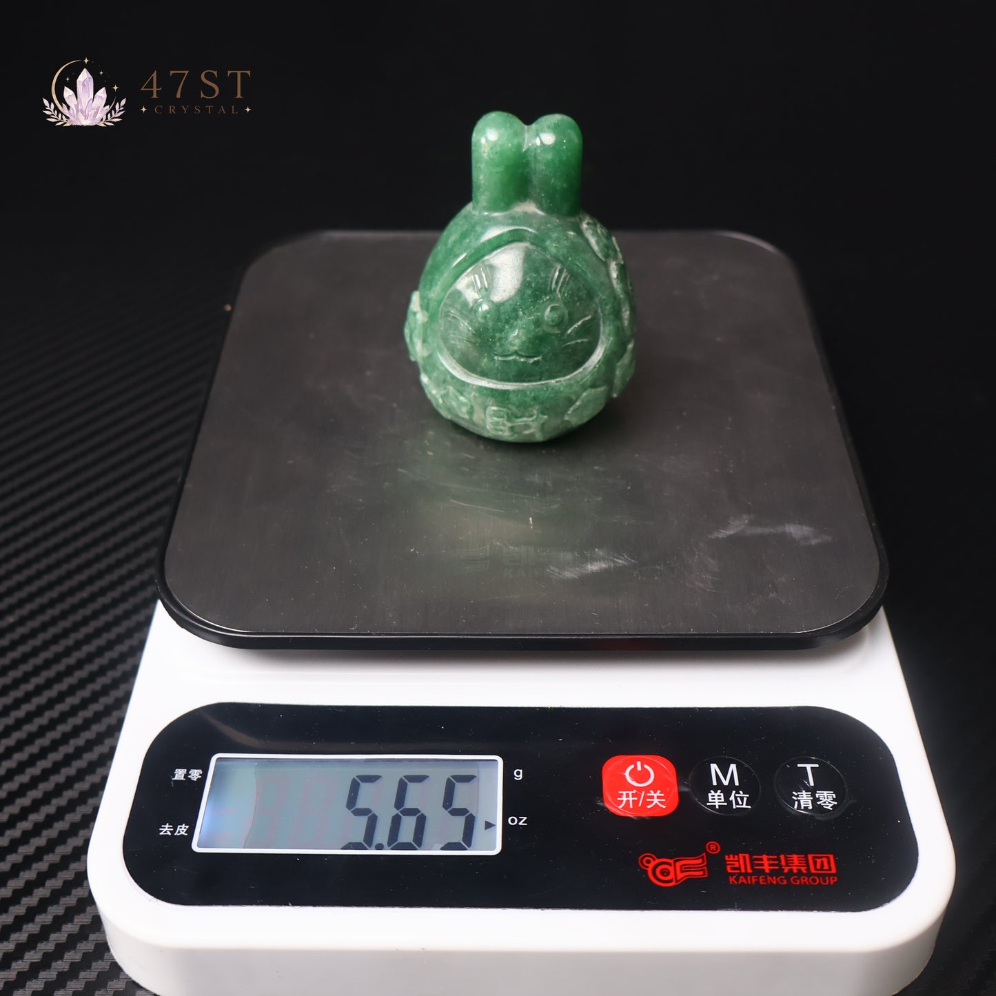 Green Aventurine Rabbit Carving