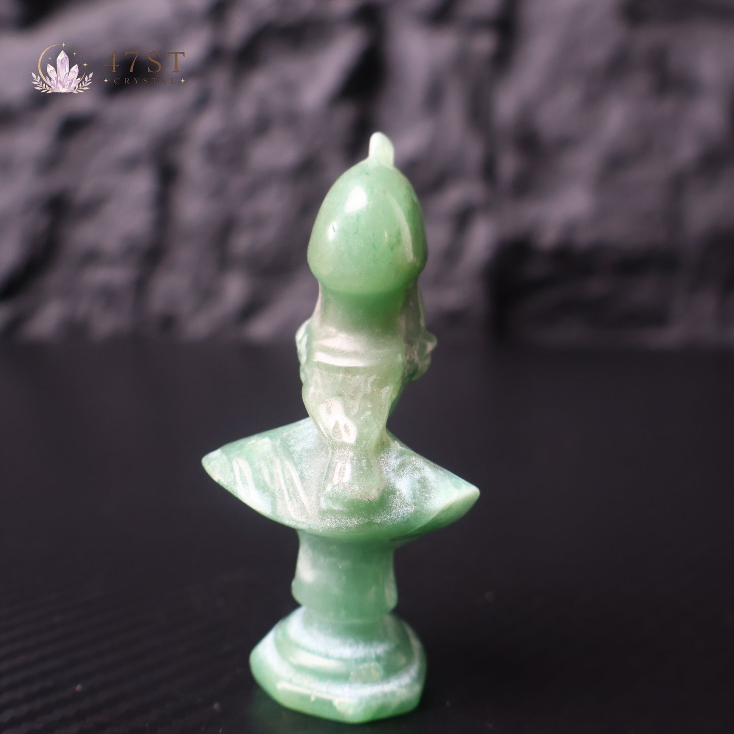 Green Aventurine Spartan Warrior Bust Carving