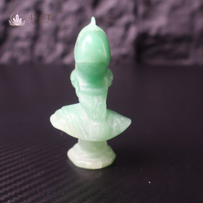 Green Aventurine Spartan Warrior Bust Carving
