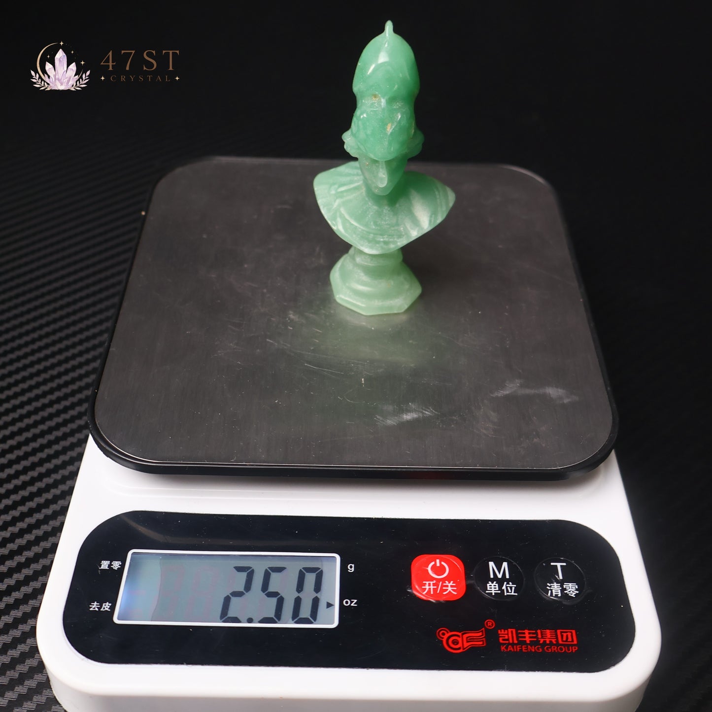 Green Aventurine Spartan Warrior Bust Carving