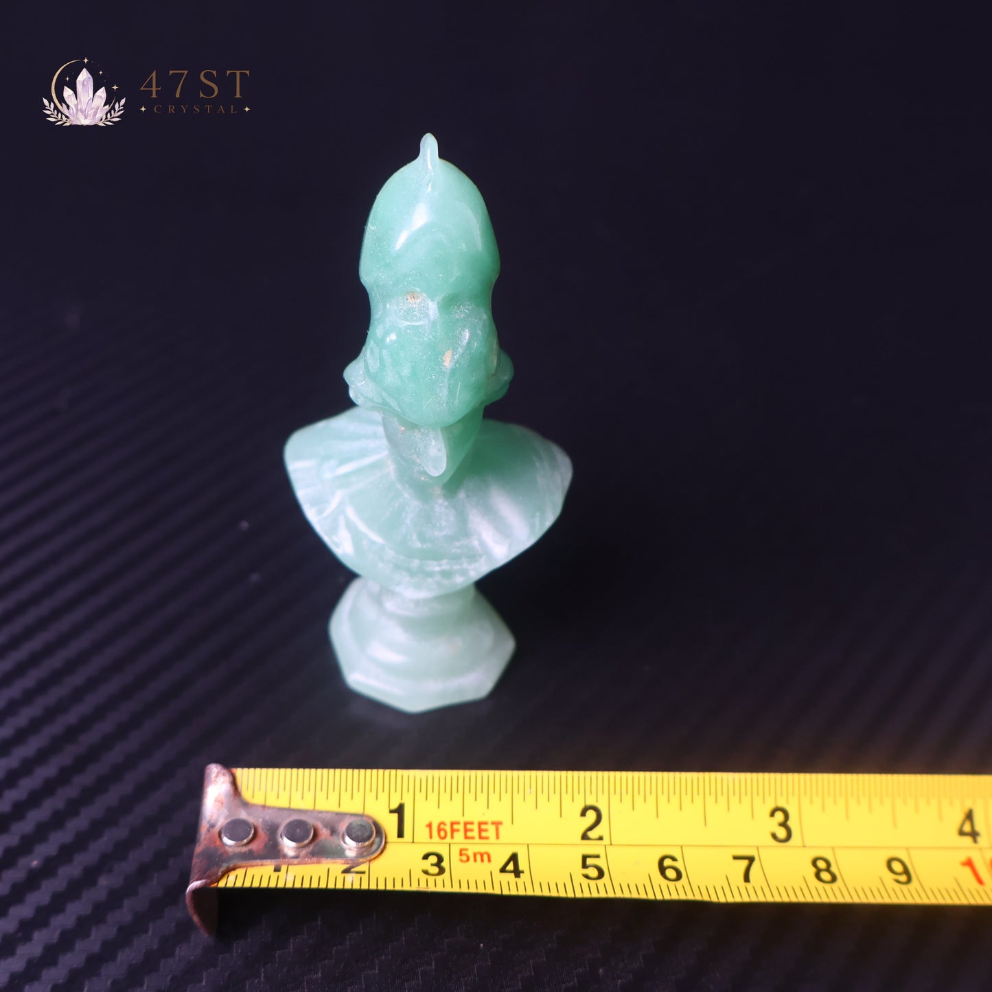 Green Aventurine Spartan Warrior Bust Carving