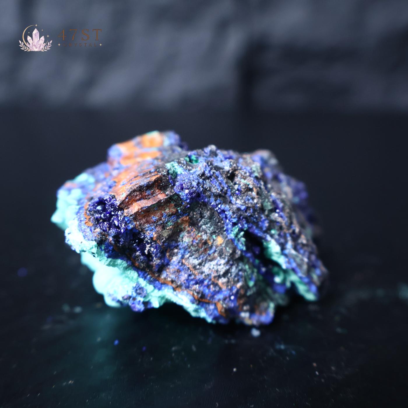 Raw Azurite with Malachite Specimen