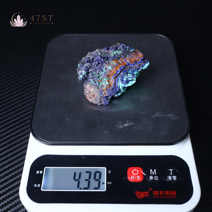 Raw Azurite with Malachite Specimen