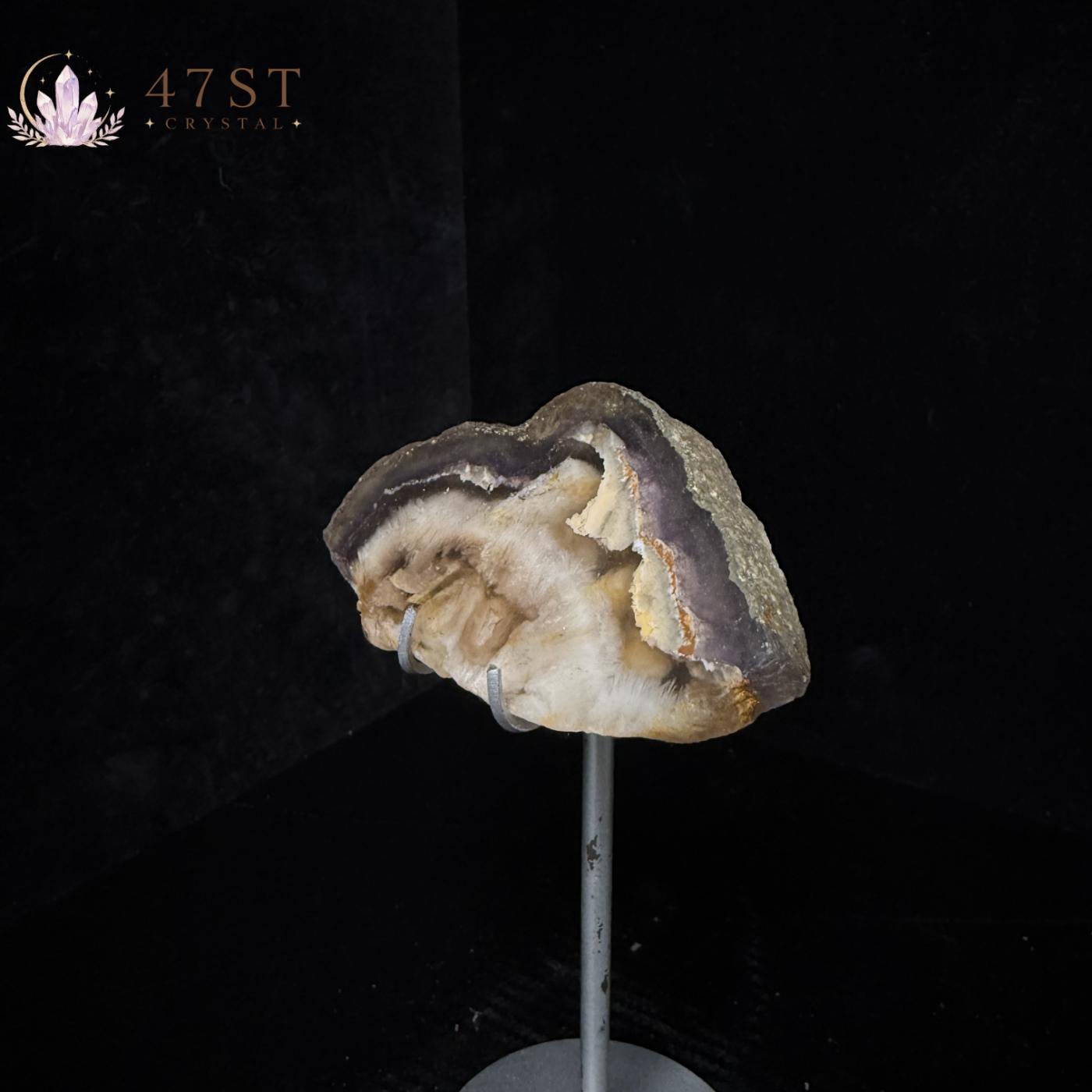 Fluorite with Pyrite Slab
