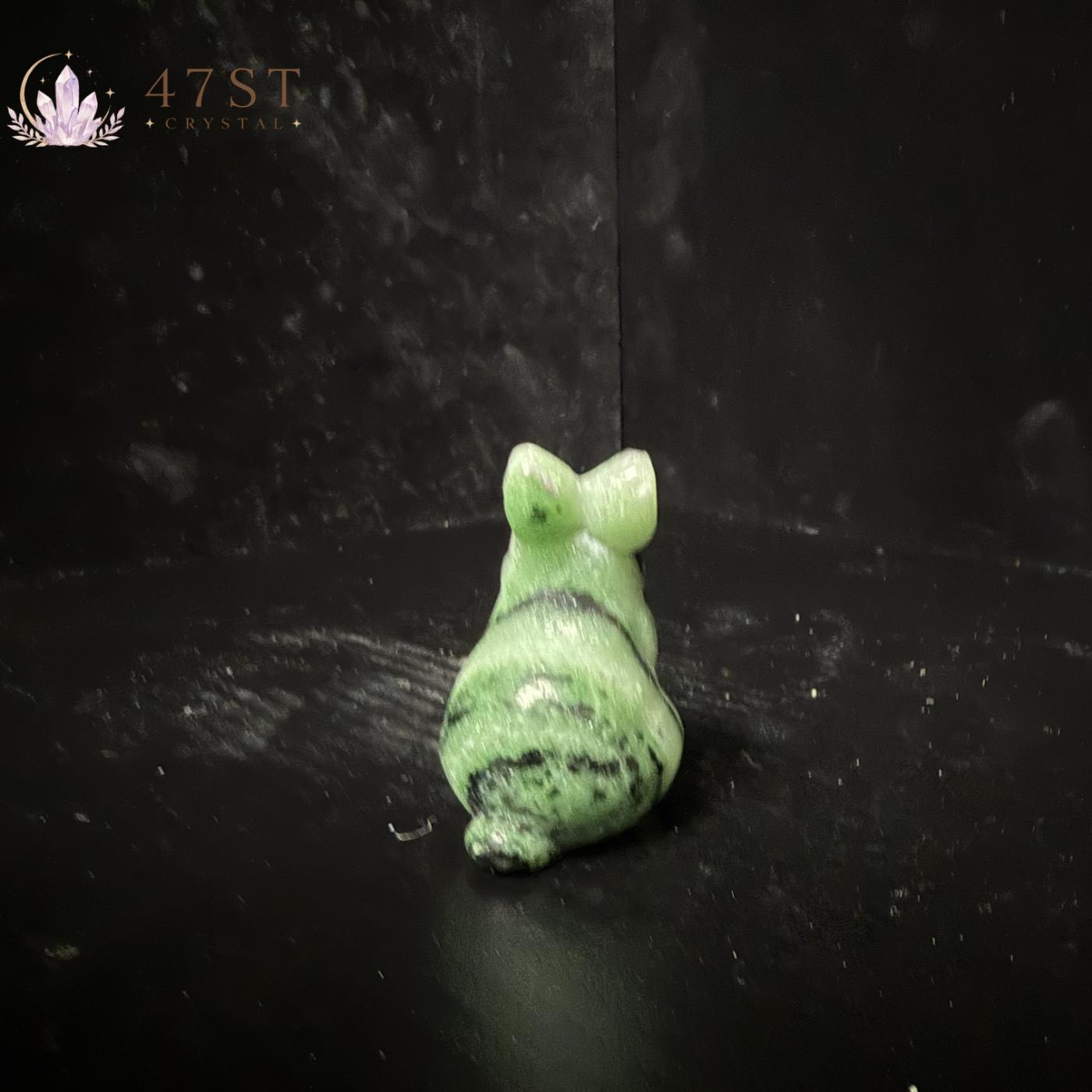 Ruby Fuchsite Rabbit Carving