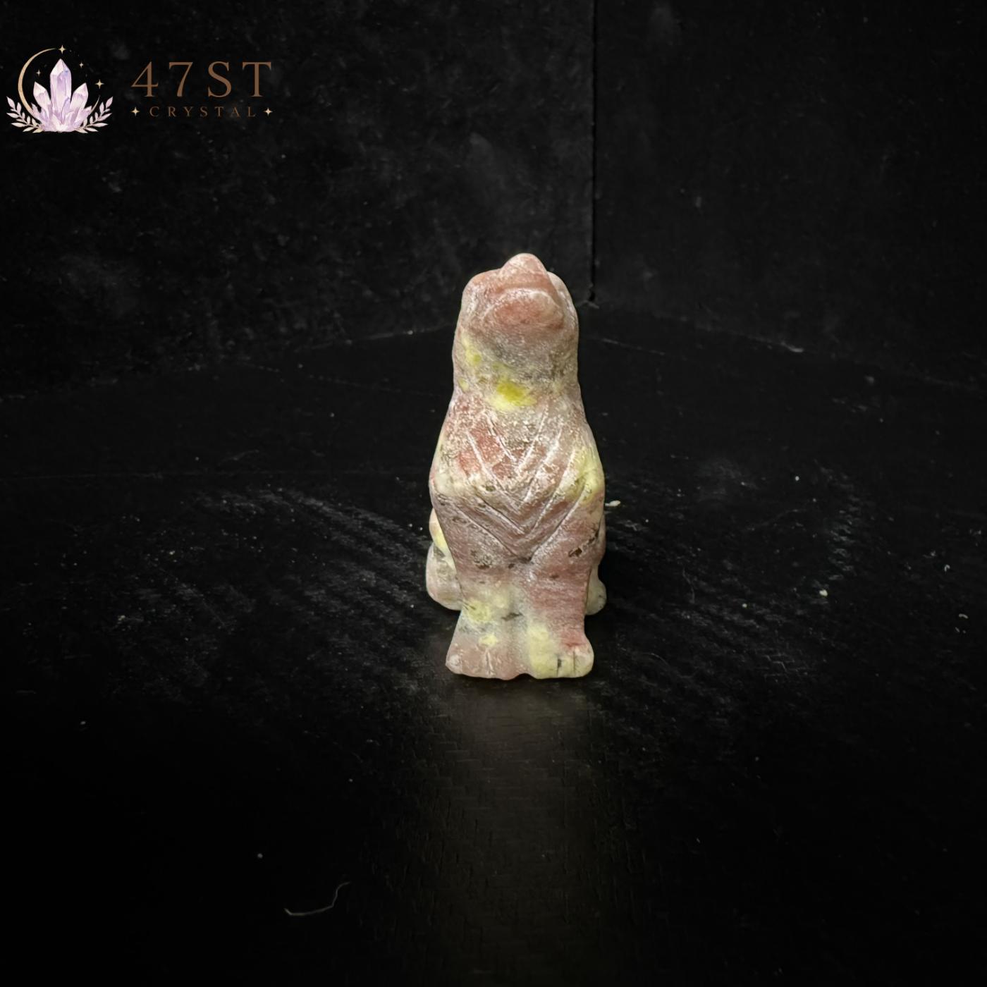 Plum Blossom Jasper Wolf Carving
