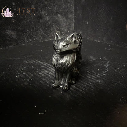 Obsidian Fox Carving
