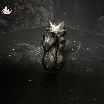 Obsidian Fox Carving