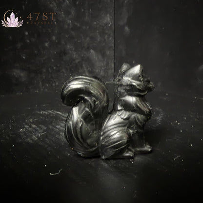 Obsidian Fox Carving