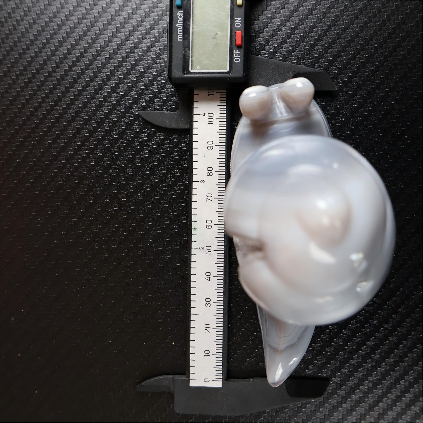 Druzy Agate Snail Carving