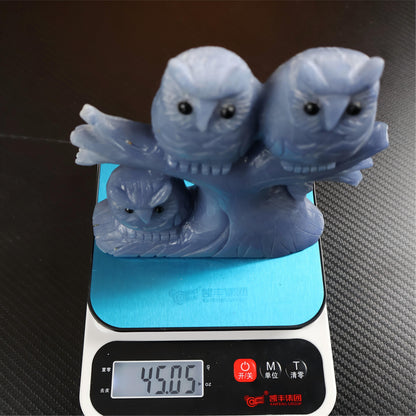 Blue Aventurine Owl Carving