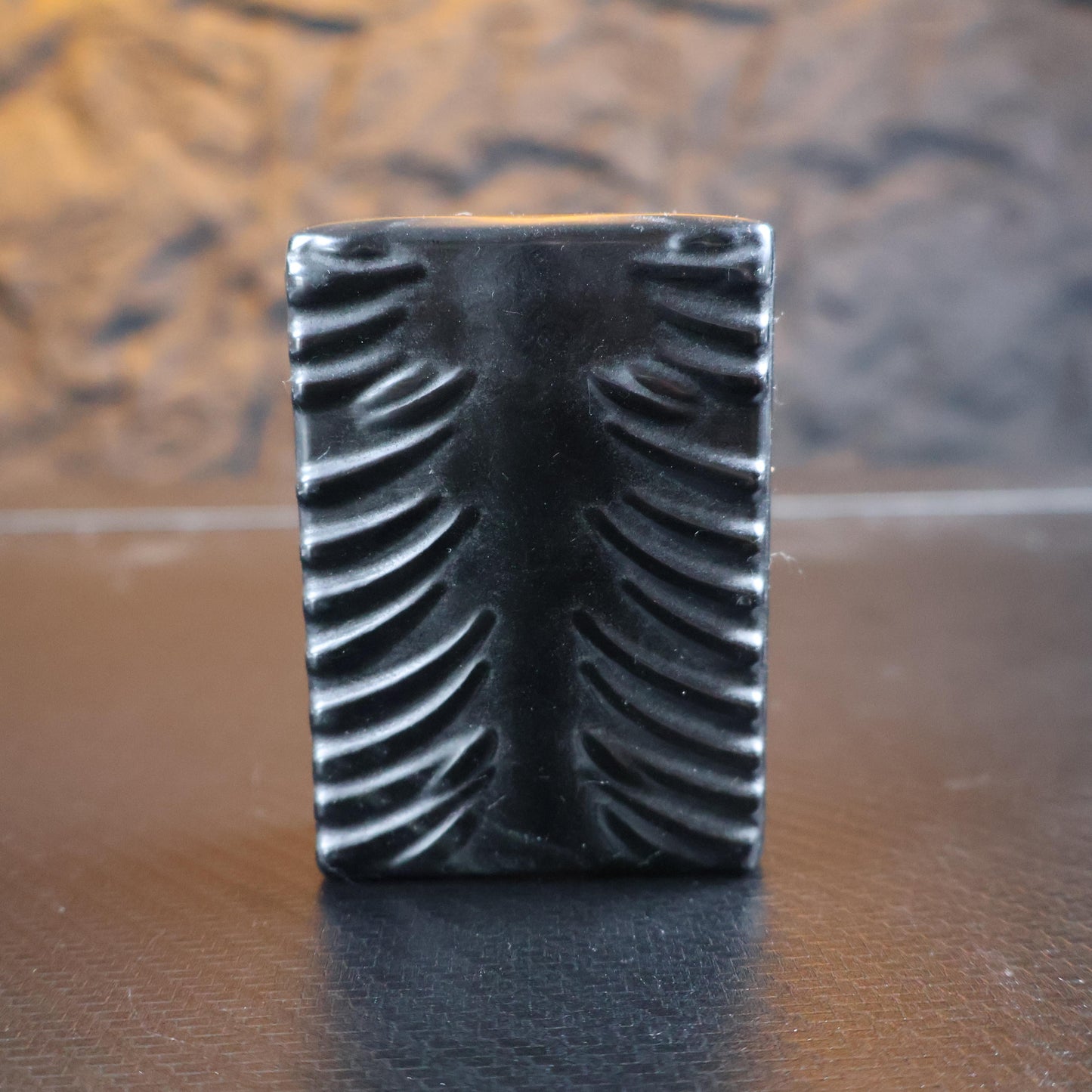 Obsidian Dragon Eye Book Carving
