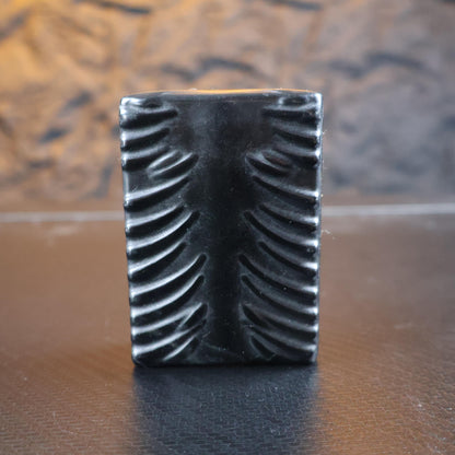 Obsidian Dragon Eye Book Carving
