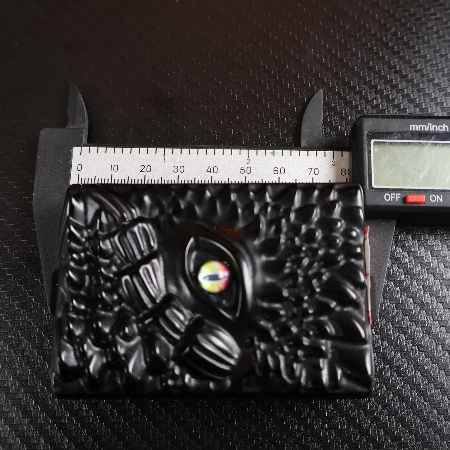 Obsidian Dragon Eye Book Carving