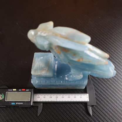 Blue Onyx Dragon Carving