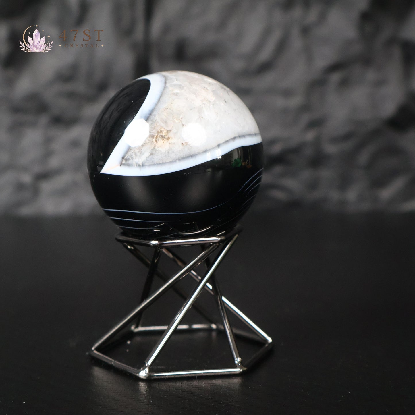 Black Agate Sphere