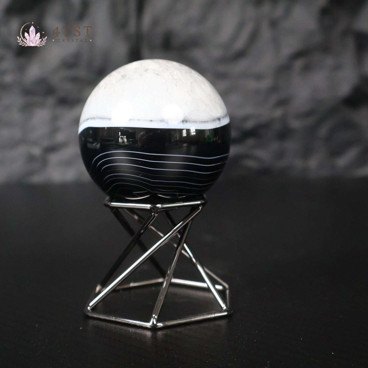 Black Agate Sphere