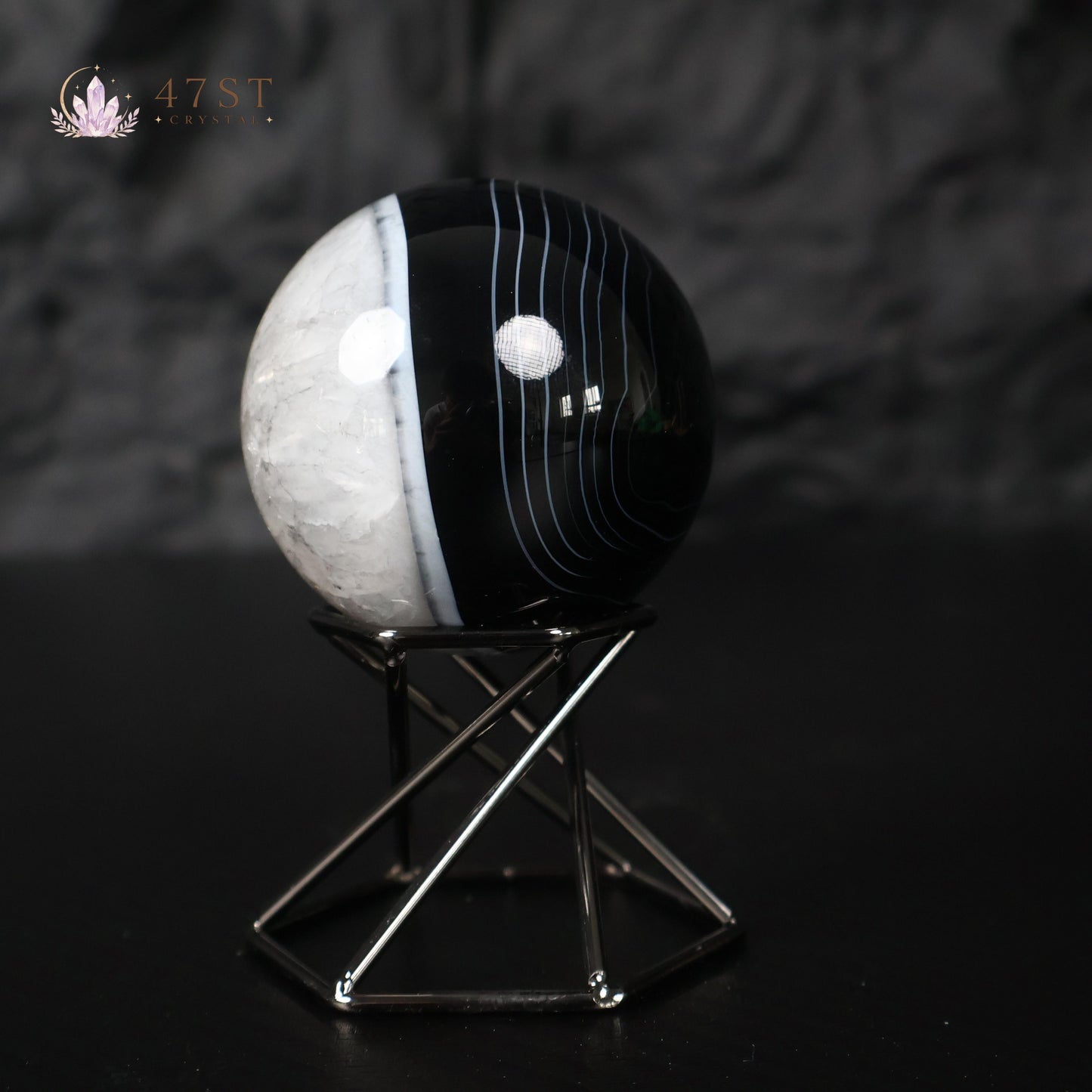 Black Agate Sphere