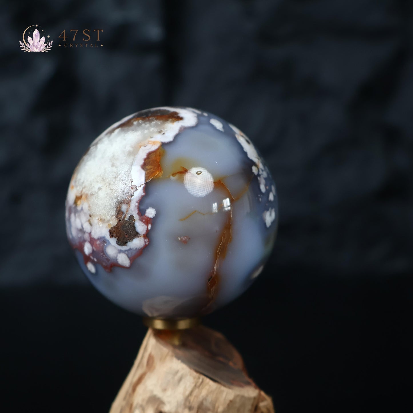 Flower Agate Sphere