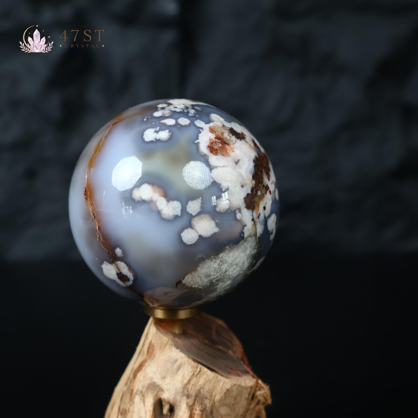 Flower Agate Sphere