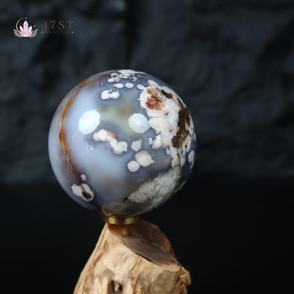 Flower Agate Sphere